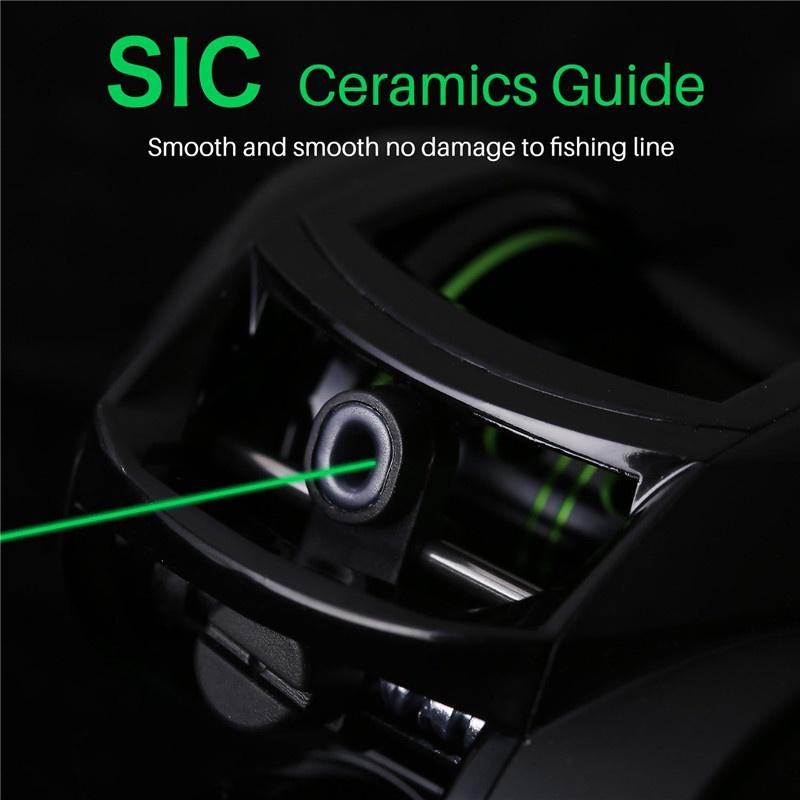 SOUGAYILANG Baitcasting-Angelrolle, 12 + 1 geschirmte Lager, 17 Pfund Drag Angelrollen