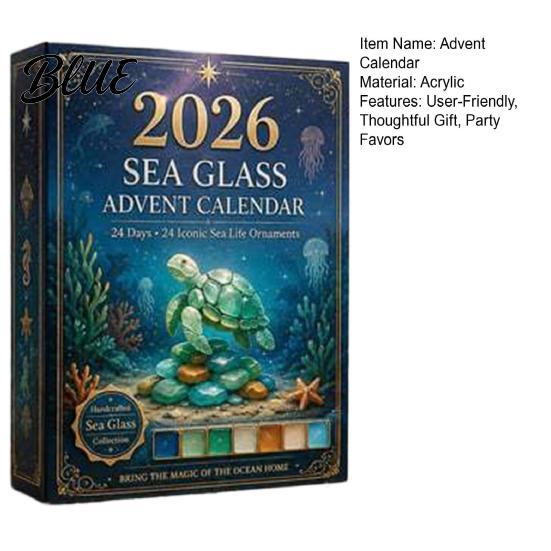 Surprise Gift Boxes 24 Day Marine Life Sea Glass for Kids Advent Calendar Countdown Box