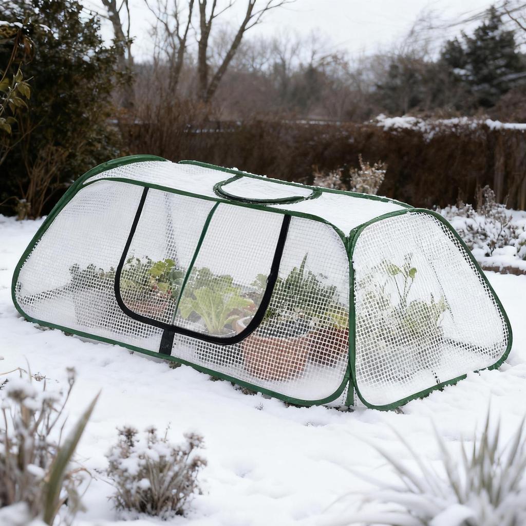 Row Covers For Garden Breathable Mesh Planter Accessories With Zipper Garden Bed Cover For Outdoor Winter Cold Weather Freezing