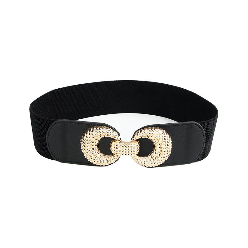 New Exterior Dress Waist Seal Fashionable and Versatile Stretch Wide Women's Belt Decorative Sweater Coat Elastic Belt