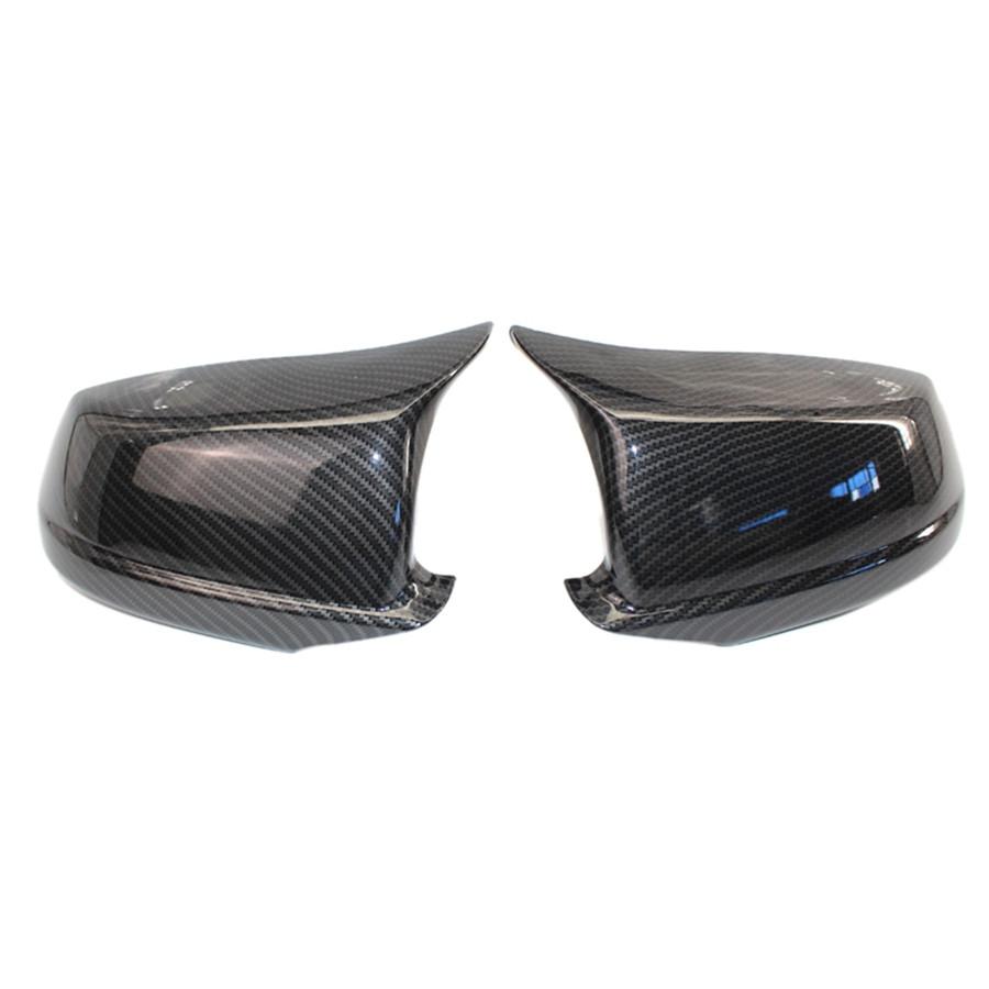 Carbon Fiber Look Door Side Wing Mirror Cover Cap For BMW 5 Series F10/F11/F18 Pre-LCI 2011-2013