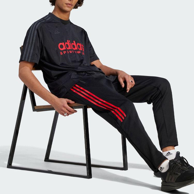 Adidas Tiro Tee Logo Print Athletic Casual Short Sleeve T-Shirt Men Tops Black IQ0895