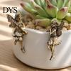 Dekorativer Topf Dekoration 2 Stück/Set Pflanzgefäß Blumenfee Figuren, Retro Harz Schmetterlingsflügel Skulpturen Statuen, Niedliche Hängende für Außen Innen