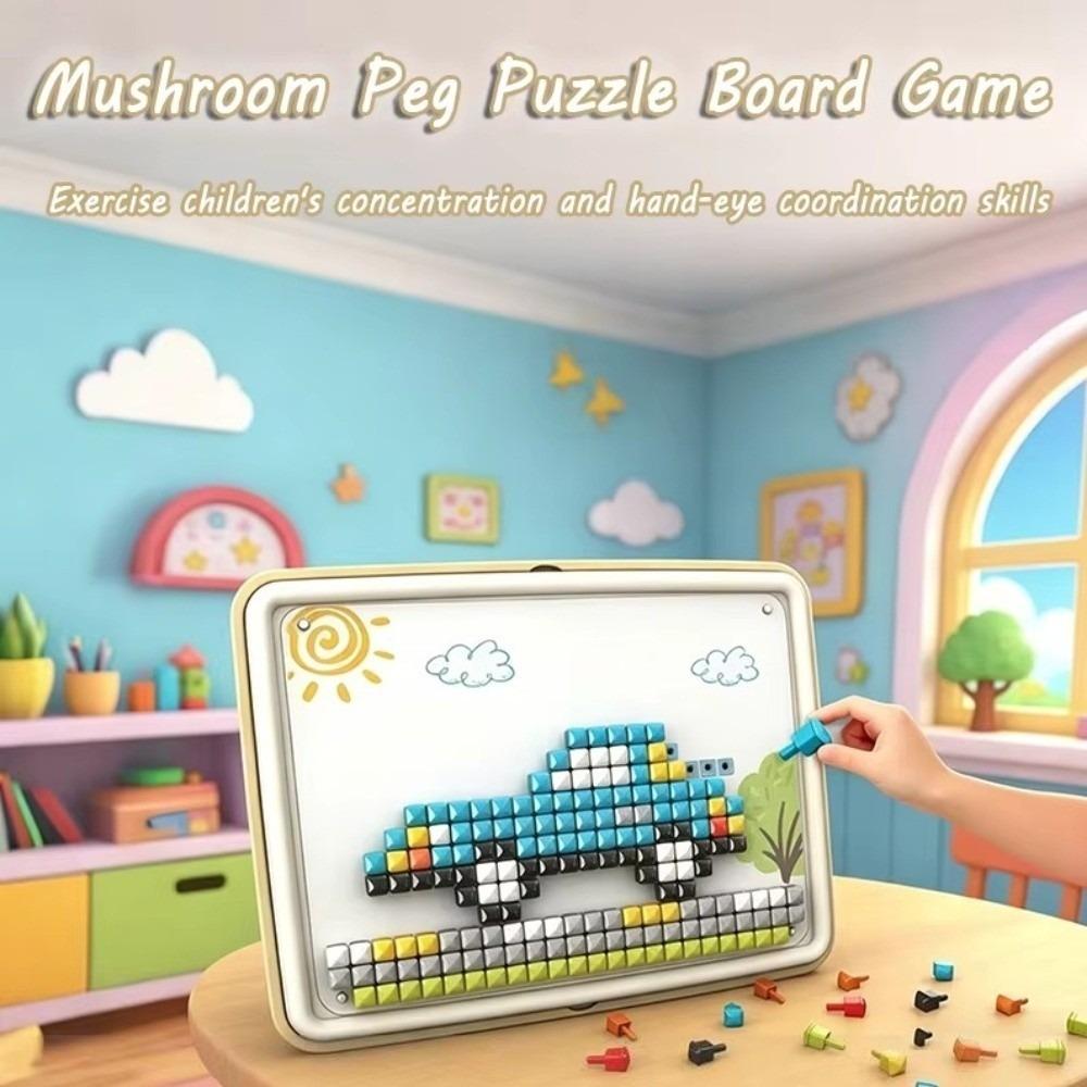 Motor Skills Development Mushroom Nail Brain Game Fine Motor Skills Brain Game Puzzle  Kids
