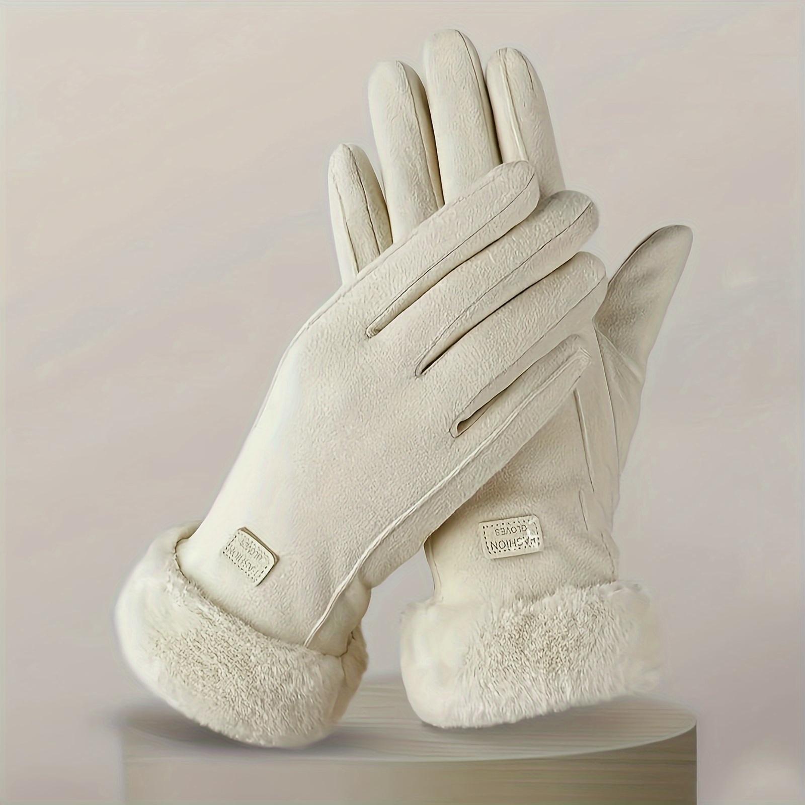 

1 ПАРА ТЕПЛЫХ ВЕЛОПЕРЧАТОК С ПОЛНЫМ ПАЛЬЦЕМ - Ветрозащитные, Водонепроницаемые, Модные женские зимние перчатки