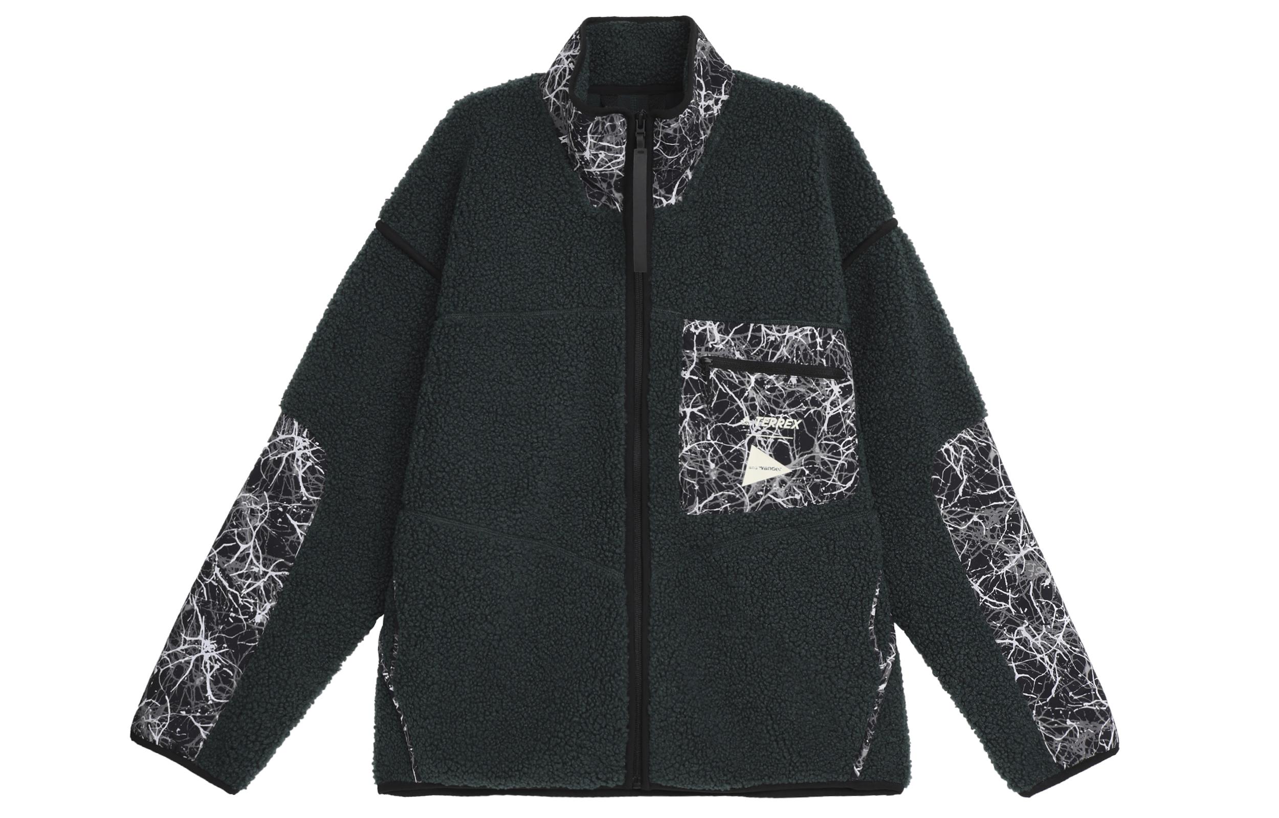Adidas X And Wander Velvet Jackets Women s Green Stand Collar Moderate HN6948 XL