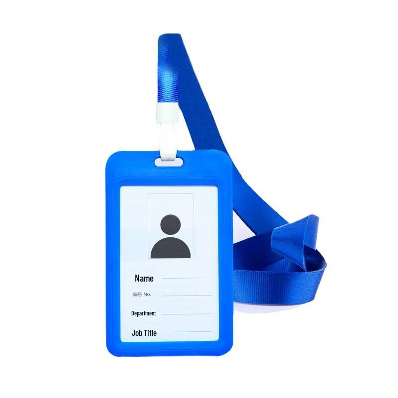 Double-Sided Transparent ID Card Holder Lanyard for Work, Student, Bus, or Badge Cards