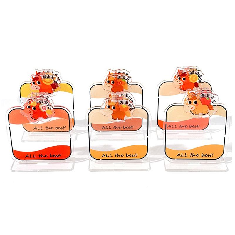 2026 Card Inser 2D Acrylic Desktop Calendar Cartoon Cute Pony Office School Bookmarks  Clips Decorative 2026  Year Gift