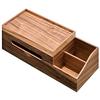 Smart-i Walnut Veneer Tissue Case with Multi-Storage Top and Sides, Mokuren RF-18001-WN, 35 X 14 X 12.5 Cm