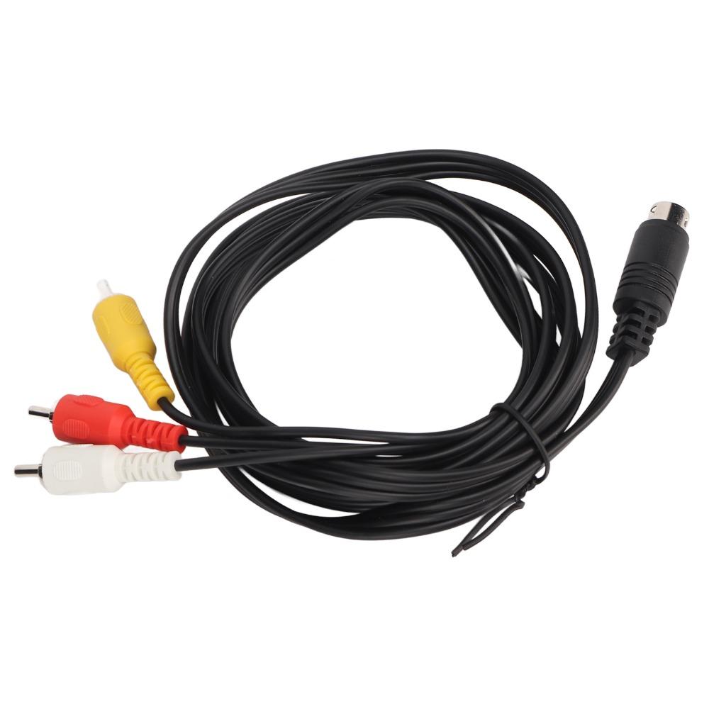 כבל Mini DIN 9 פינים מצופה ניקל ל-3 RCA, זכר לזכר, כבל Mini DIN למקלט טלוויזיה AV