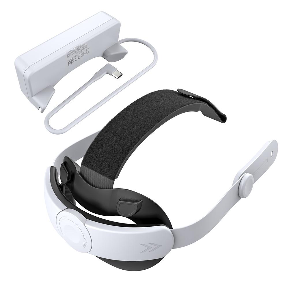 Comfort VR Strap with 18500mWh Battery Pack Reduce Facial Balanced Weight Distribution for Meta Quest 3S for Meta Quest 3