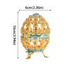 Zinc Zinc Alloy Material Egg-Shaped Box Enamel Color Jewelry Storage Box Jewelry Box  Jewelry Organizer