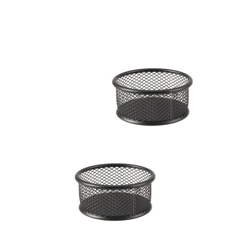 4Pcs Storage Box, Wrought Iron Hollow Mesh, Round Storage Bucket, Pen Holder, Paper Clip, Pin, Nail Storage Box.
