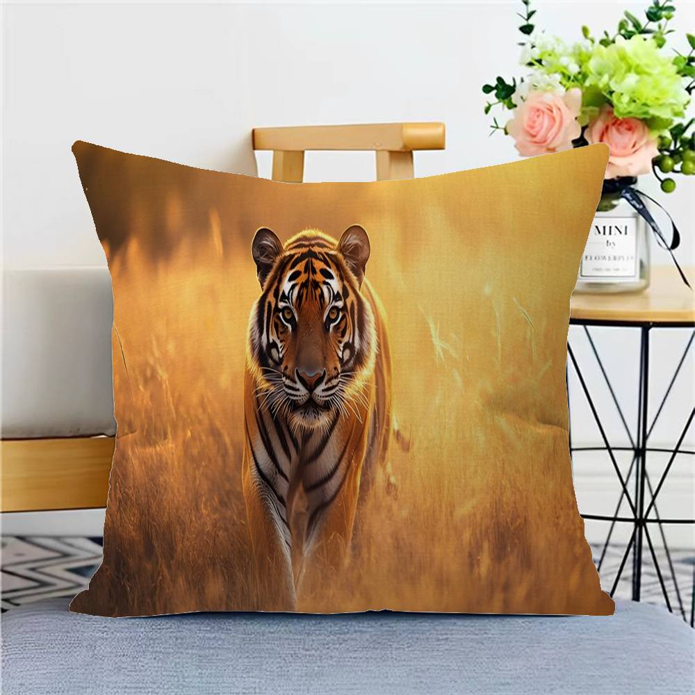 Tiger Muster Kissenbezug Dekokissen Sofa Heimdeko Hülle Kissenbezüge