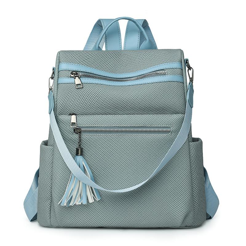 Women's Multi-Function Shoulder Bag Tassel Backpack