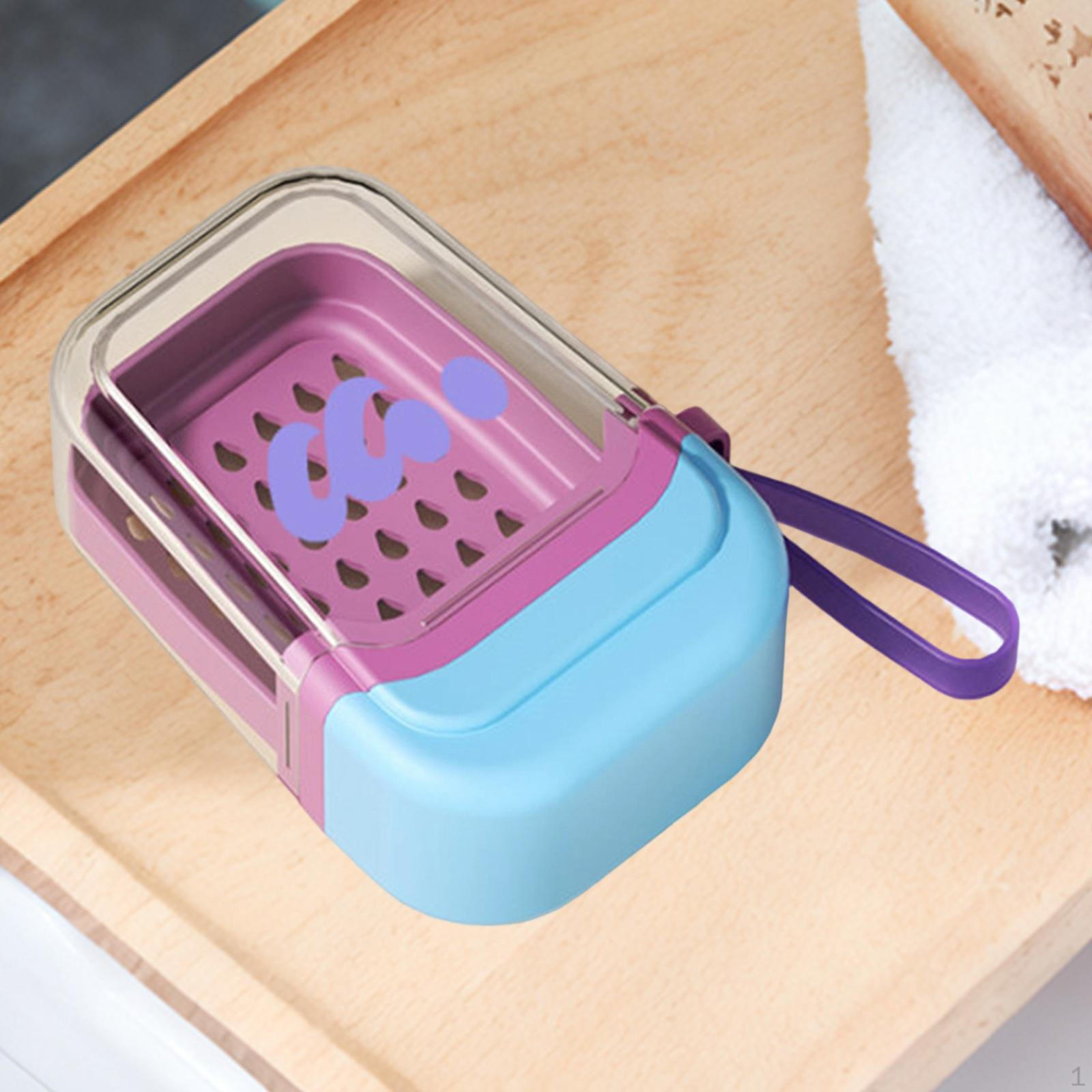 

Travel Soap Box Outdoor Container Soaps Storage for Shower Hiking Portable Holder Bathroom Blue