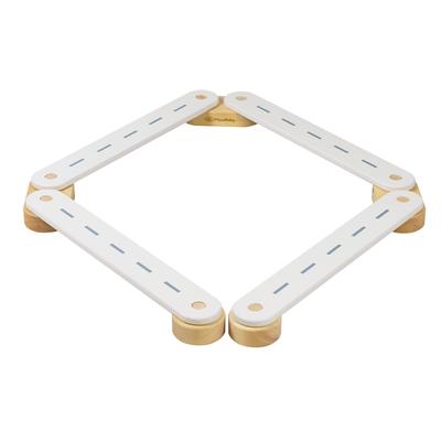 MeowBaby ® Wooden Balance Beam 4 Elements, 275x10 Cm