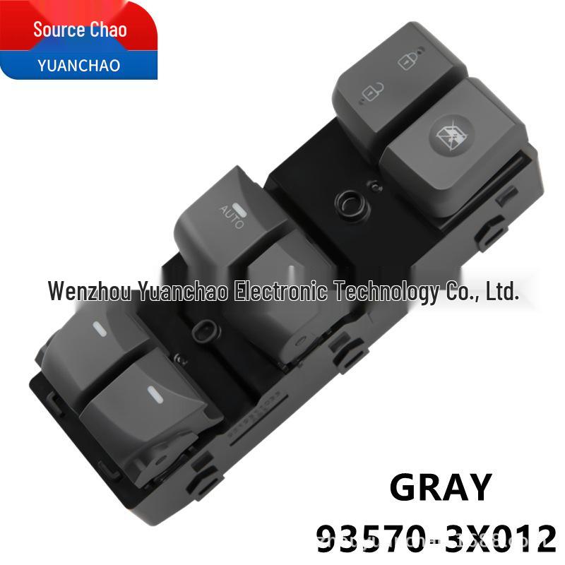 

Hyundai Elantra Power Window Switch, Electric Control Button, 93570-3X012, Gray Electric