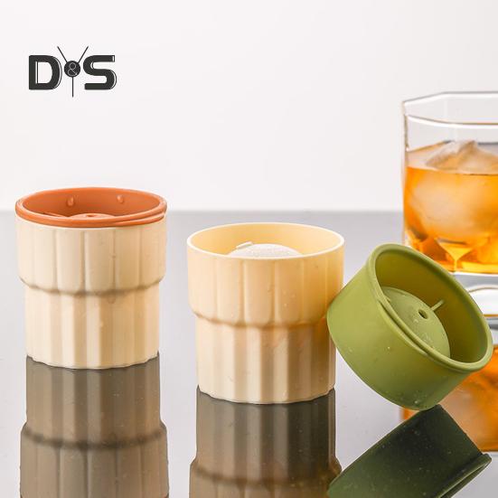 1/4Pcs Ice Mold Sphere Maker Stackable Easy Release Circle Ice Mold with Lids Large Spherical Ice Makers for Whiskey Cocktails Bourbon