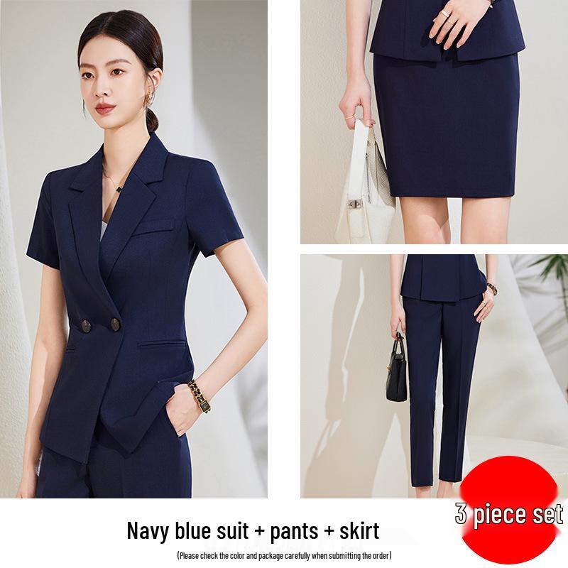 

Женский Блейзерный Костюм в Корейском Стиле Премиум-класса для Профессиональной и Повседневной Летней Носки S