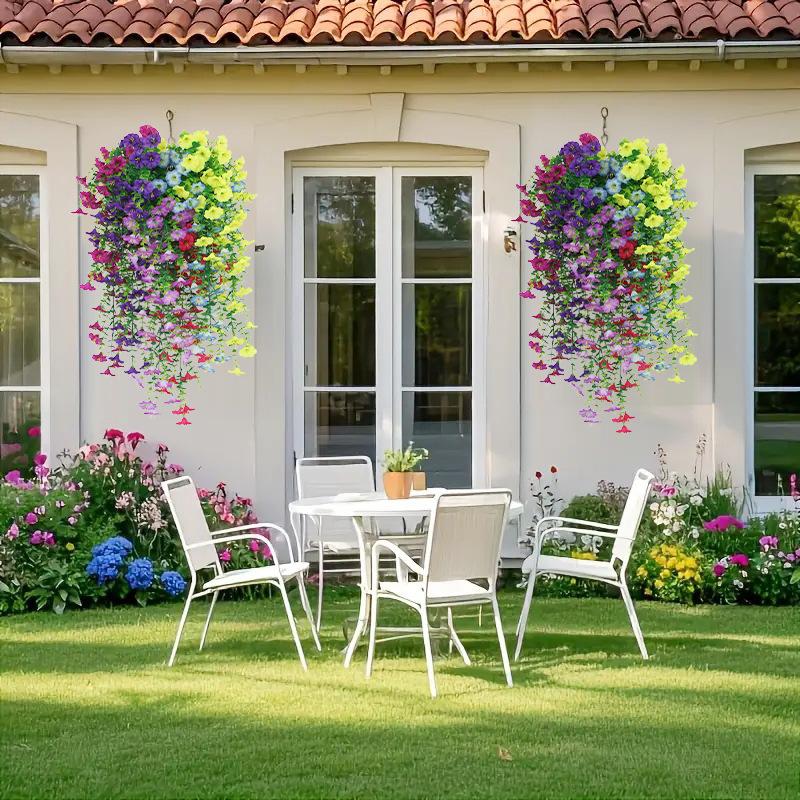 Artificial Flower New Artificial Hanging Flowers and Plants Easter Decoration 2025 UV-resistant and Realistic Room Decor Wedding