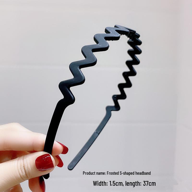 Women's Non-slip Black Headband with Teeth for Face Washing & Facial Masks