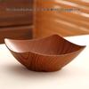 1Pcs Japanese Jujube Wood Natural Grain Melon Fruit Dish Round Wooden Plate For Family Gathering Snack Tableware