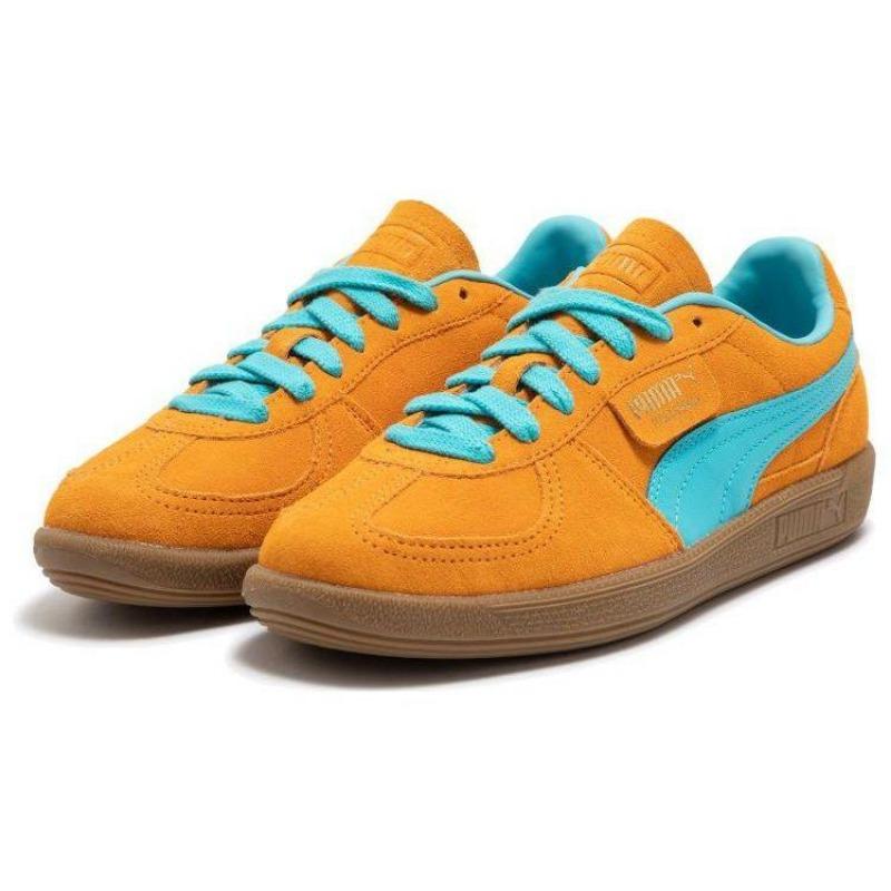 Puma Palermo Unisex Low-Top German Trainers Orange Blue 396463-13