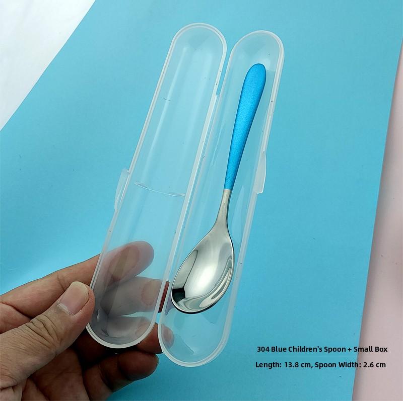 Newborn Baby Cerc Spoon Feeding Utensils 304 Stainl Steel Baby Food Puree Water Milk Poer Small round Spoon Cutlery