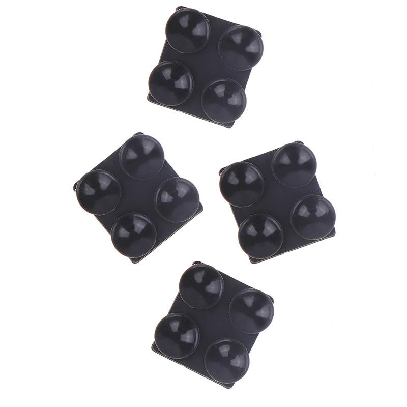 4Pcs Square Silicone Suction Cup Wall Stand Mat Suction Phone Holder Anti-Slip Single-Sided Leather Case Mount