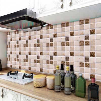 Attractive Decorative Wide Application PVC Checked Pattern Wall Floor Tile Sticker Household Supplies Tile Sticker