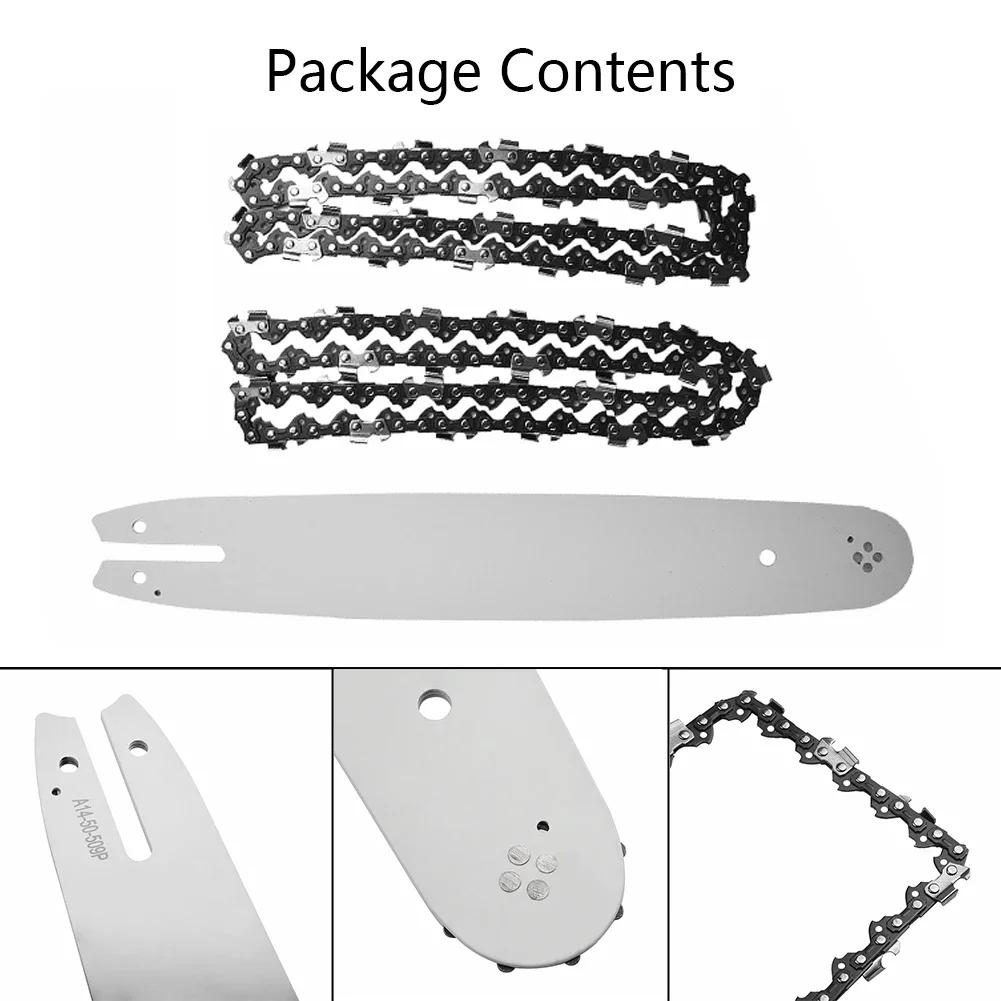 2pcs 3/8" Chainsaw Chains & 14'' Guide Plate Bar For Stihl 017 MS170 HT70 MSE160 Chainsaw Accessories Garden Tools Parts