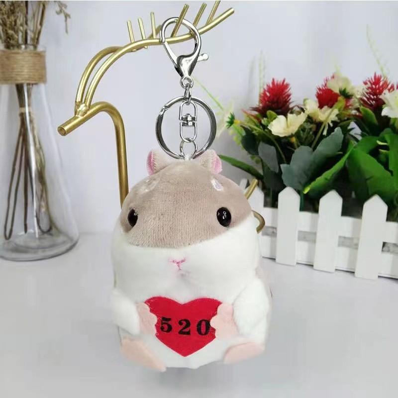 Adorable Creative Hamster Plush Keychain Toy For Cute Animal Lovers 11cm