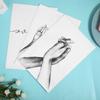 3Pcs 21x30cm Simple Abstract Drawing Hand Letter Wall Art Canvas Painting Picture Decoration