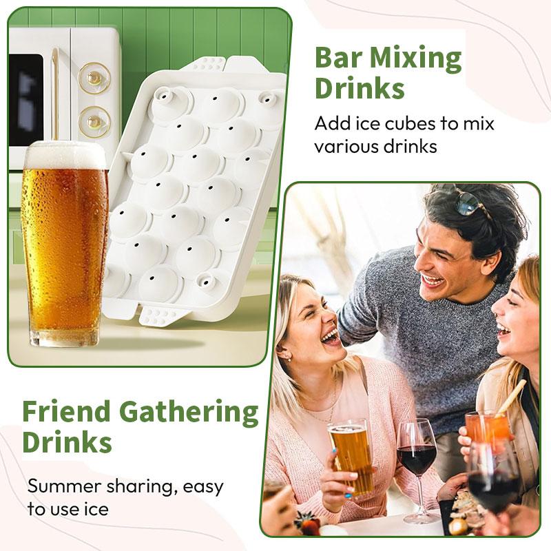 6/18 Holes Round Ice Cube Mold with Lid Whiskey Ice Cubes,Circle Ice Cube Tray Large Ice Ball Maker Mold for Cocktails