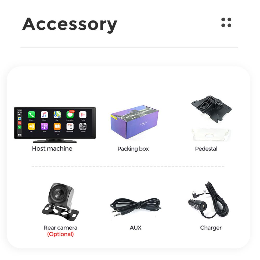 10.26/6.86inch Universal Car Raido Screen Multimedia Player Smart Screen Car Intelligent Systems Wireless Android Auto Carplay