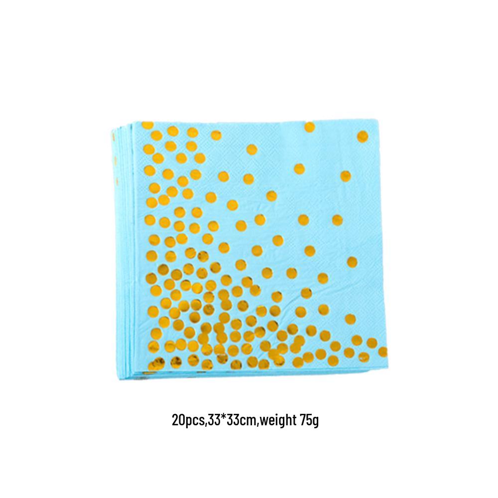 Multi-color Hot-Stamped Party Paper Tableware Set: Plates, Cups & Napkins