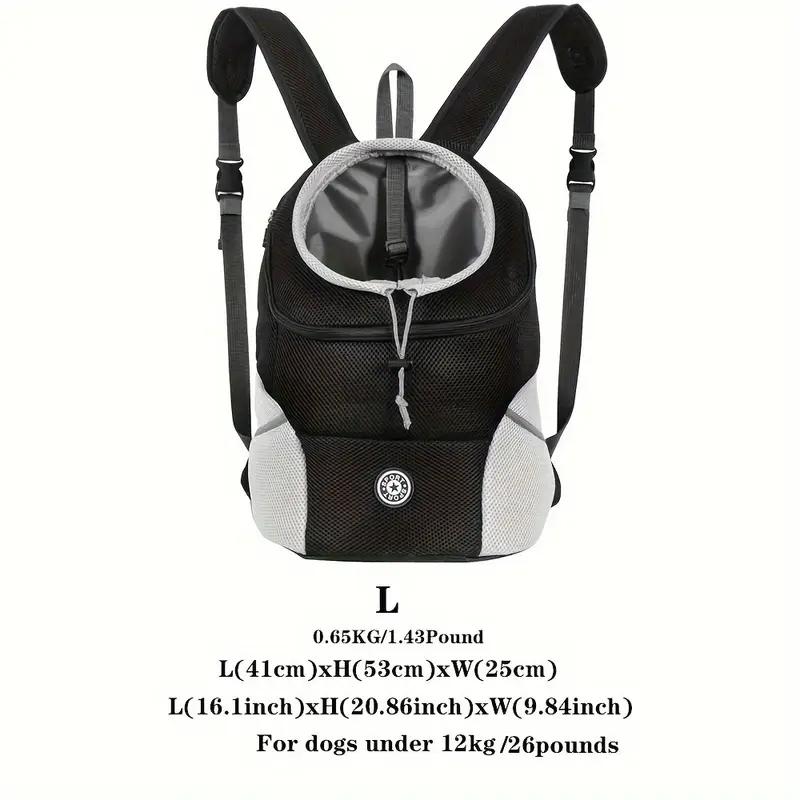 New Dog Pet Backpack Comfortable Carrier Travel Hiking Bag Front Pack Breathable Adjustable Straps for Small Medium Dogs Cats