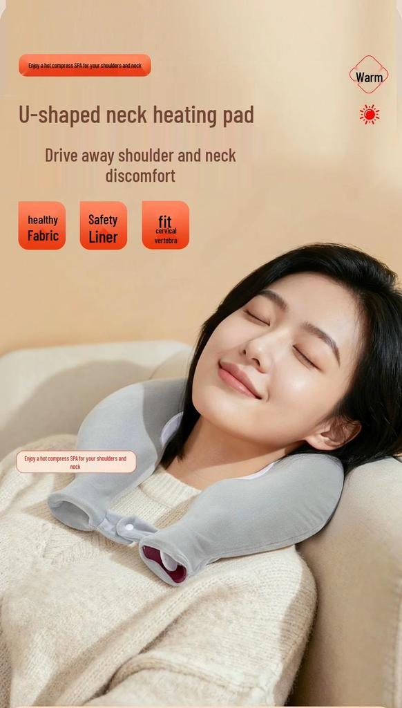 Zhuo Chen U-shaped Shoulder & Neck Hot Water Bag - Thickened, Explosion-proof, Warm Compress for Cervical Physiotherapy