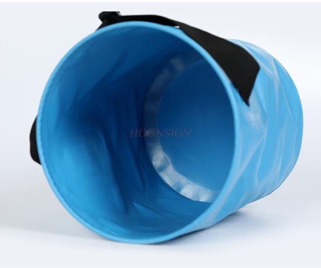 Mini Portable Foldable Bucket For Children'S Painting Washing Pen Circular Washing Pen Bucket Outdoor Fishing Fishing