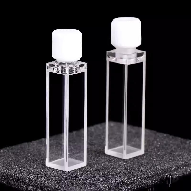 Kezhi 10mm Quartz Spiral Thread Sealed Cuvette 10mm, 3.5ml