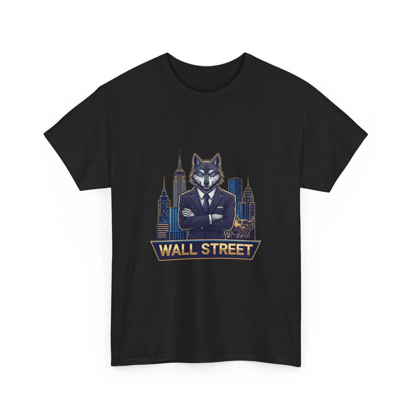

Wall Street Wolf Tee | Financial Wolf Illustration, Rich Boss, Cool T-Shirt 4XL