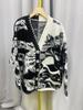 Australian Retro Totem Ethnic Style Knitted Cardigan - Autumn/Winter High-End Mid-Length Loose Coat
