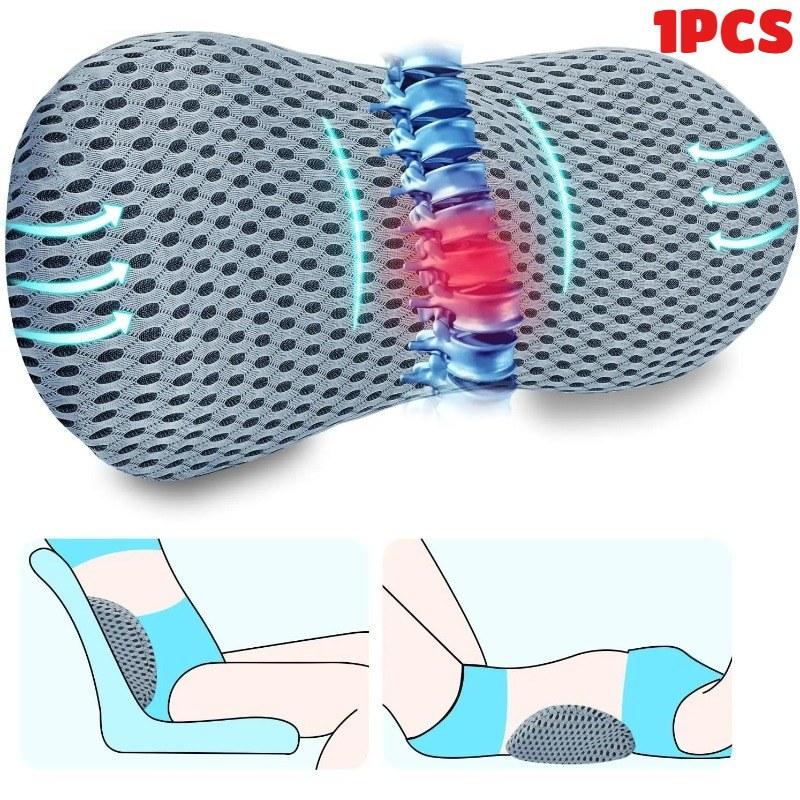 Lendenstützkissen Ergonomisches Memory-Foam-Lendenkissen Lindert Rückenschmerzen Kissen Lendenkissen für Bürostühle Autositz