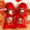 Creative Gift Velvet Snack Storage Pouch Gift Decoration Happy New Year Silk Bag Amulet Blessing Sachets Pendant Lucky Bag