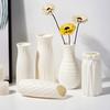 Keramisk Look Plastvas Nordisk Boho Stil Vas Modern Blomsterarrangemang Behållare för Kök Vardagsrum Sovrum Heminredning