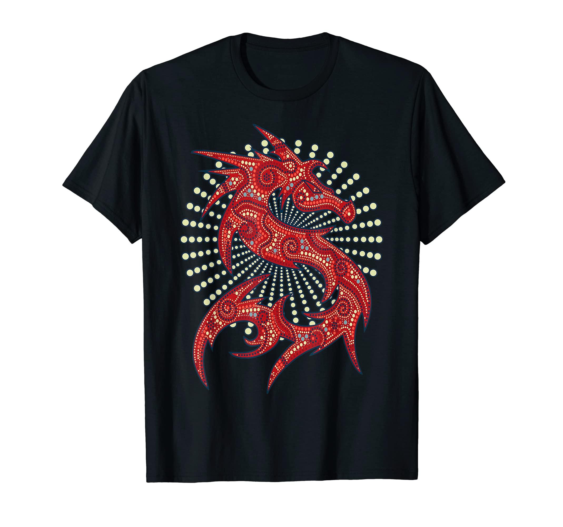 

Dot Painting Fantasy Dragon Sunbeam 2 Fan Fan Fan - - - Футболка