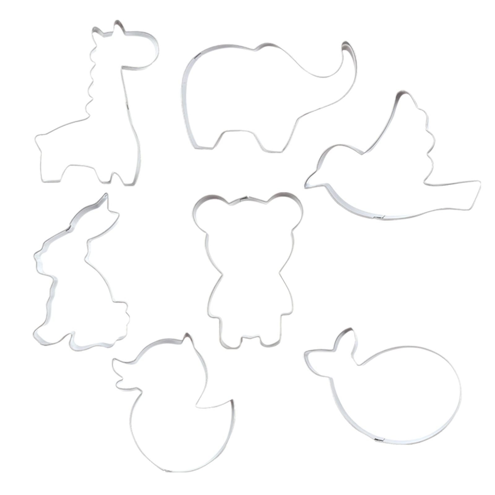 

Формы для выпечки с изображением животных, переворачивающиеся формы, отлично подходят для домашних пекарей, набор из 7 предметов