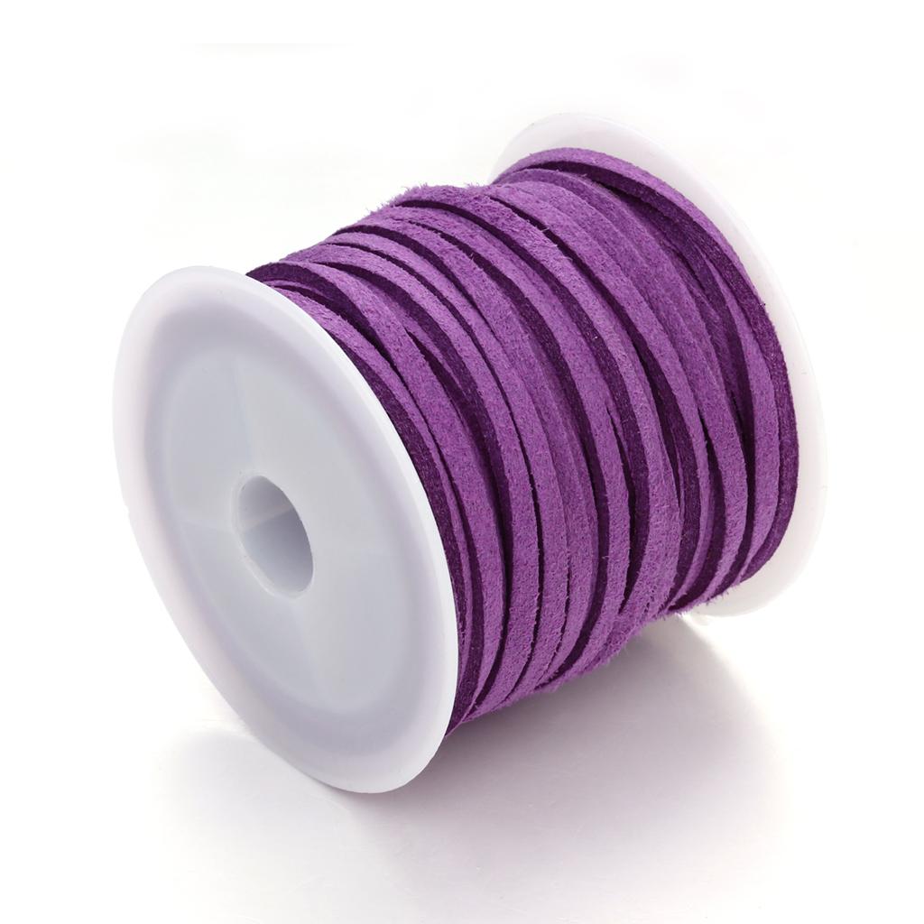 5m/roll Color 1.5mm Flat Faux Suede Braided Cord Korean Velvet Thread Leather Rope for DIY Bracelet Jewelry Making Accessories