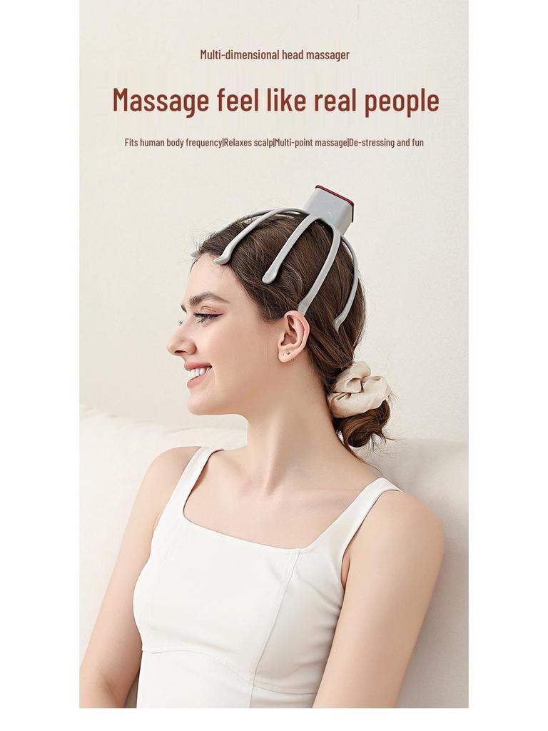 Automatisches Kraken Kopfhautmassagegerät: Kopfvibration, Reinigung, Entspannung und Einschlafhilfe